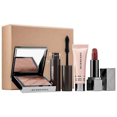 burberry makeup bag pink line|Burberry makeup gift set.